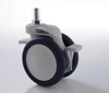Roue jumelée pivotante avec frein MDS-100B-062-M12X25